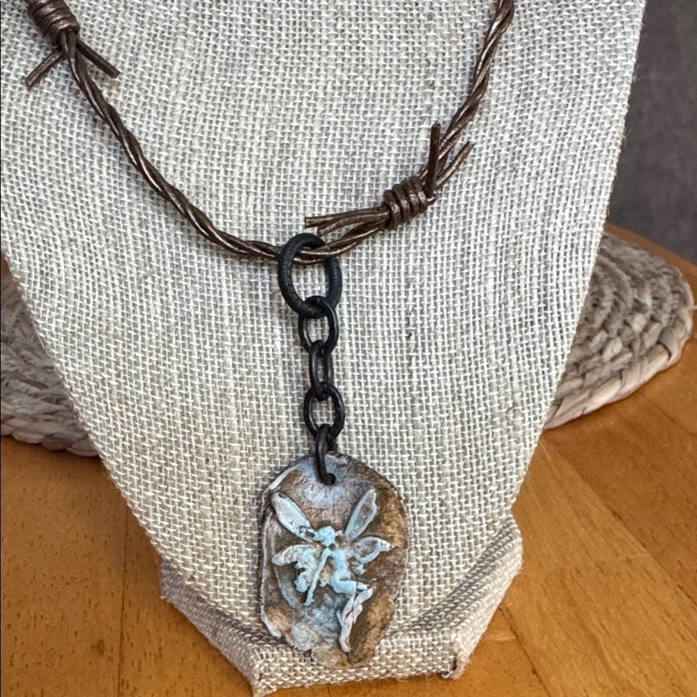 Rustic Fairy Pendant Necklace